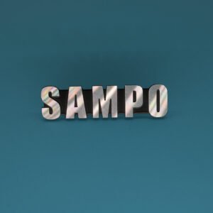 Custom aluminum nameplate with printed brand logo