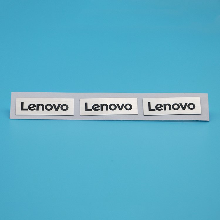 Custom precision etched stainless steel nameplate with brand logo
