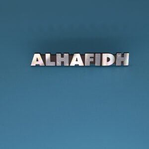 Custom aluminum nameplate with printed brand logo