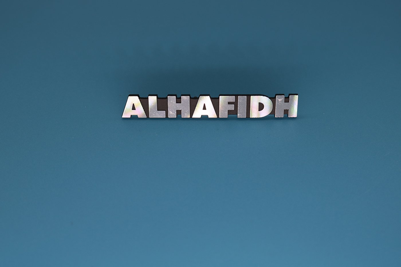 Custom aluminum nameplate with printed brand logo